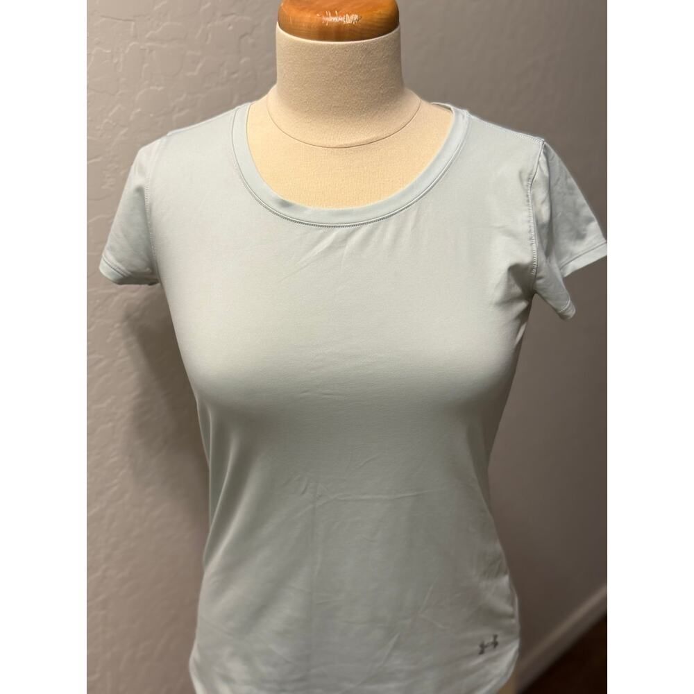 Light blue underarmour workout top